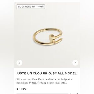 Gold Juste Un Clou Ring Cartier